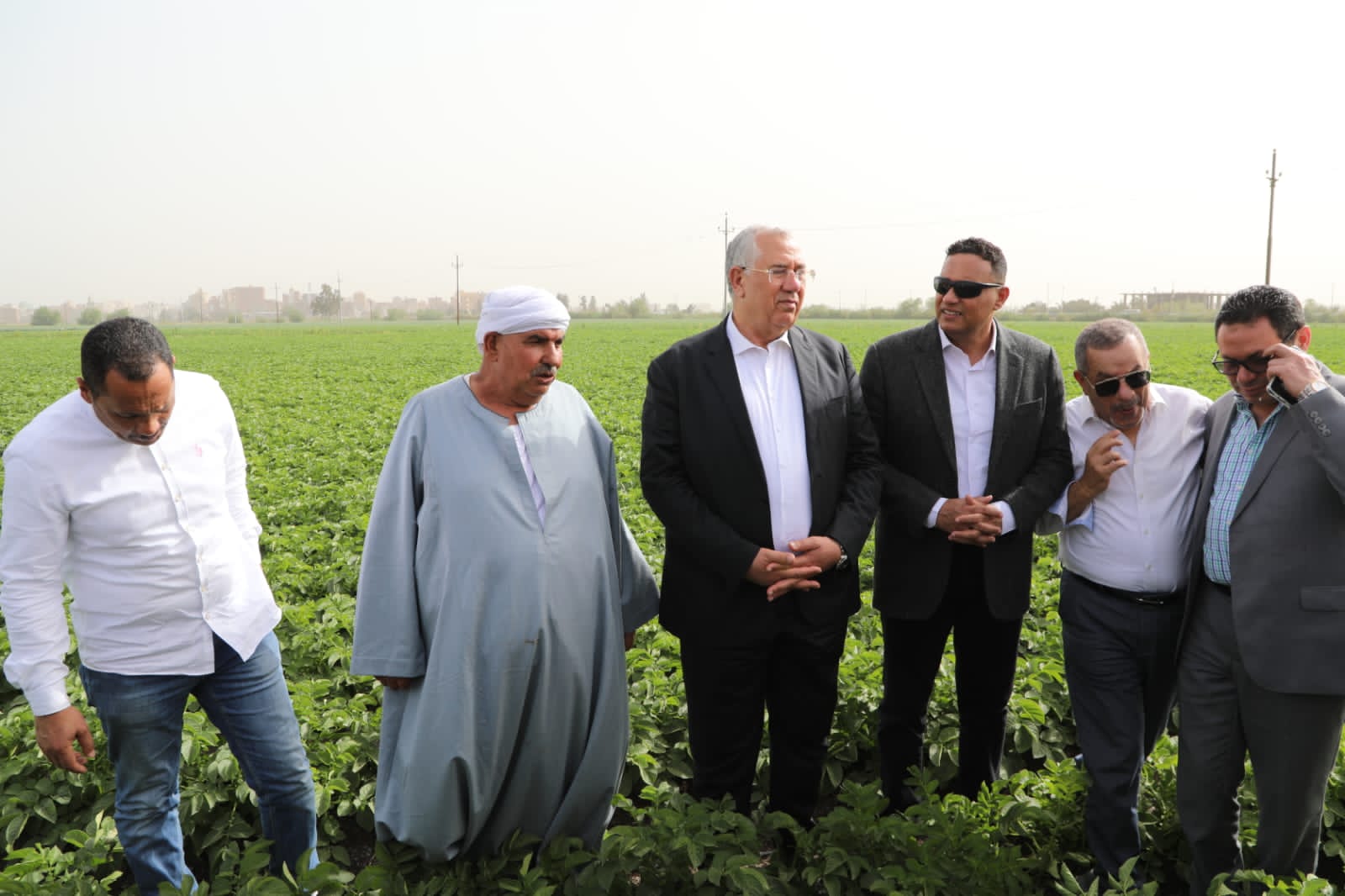 وزير الزراعة يتفقد أحد حقول البطاطس والفراولة تستخدم أساليب الرى الحديث بالدقهلية (4)