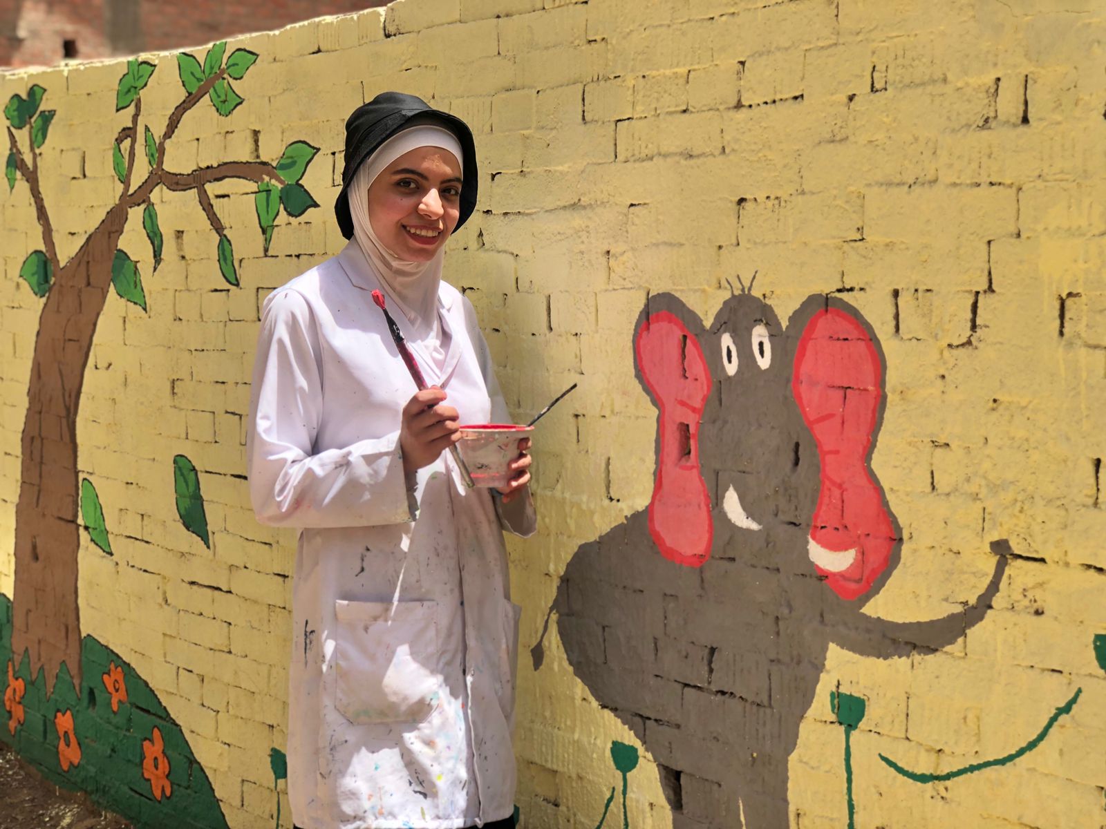 جنة أحمد تزين شوارع الدقهلية بجداريات فنية (4)