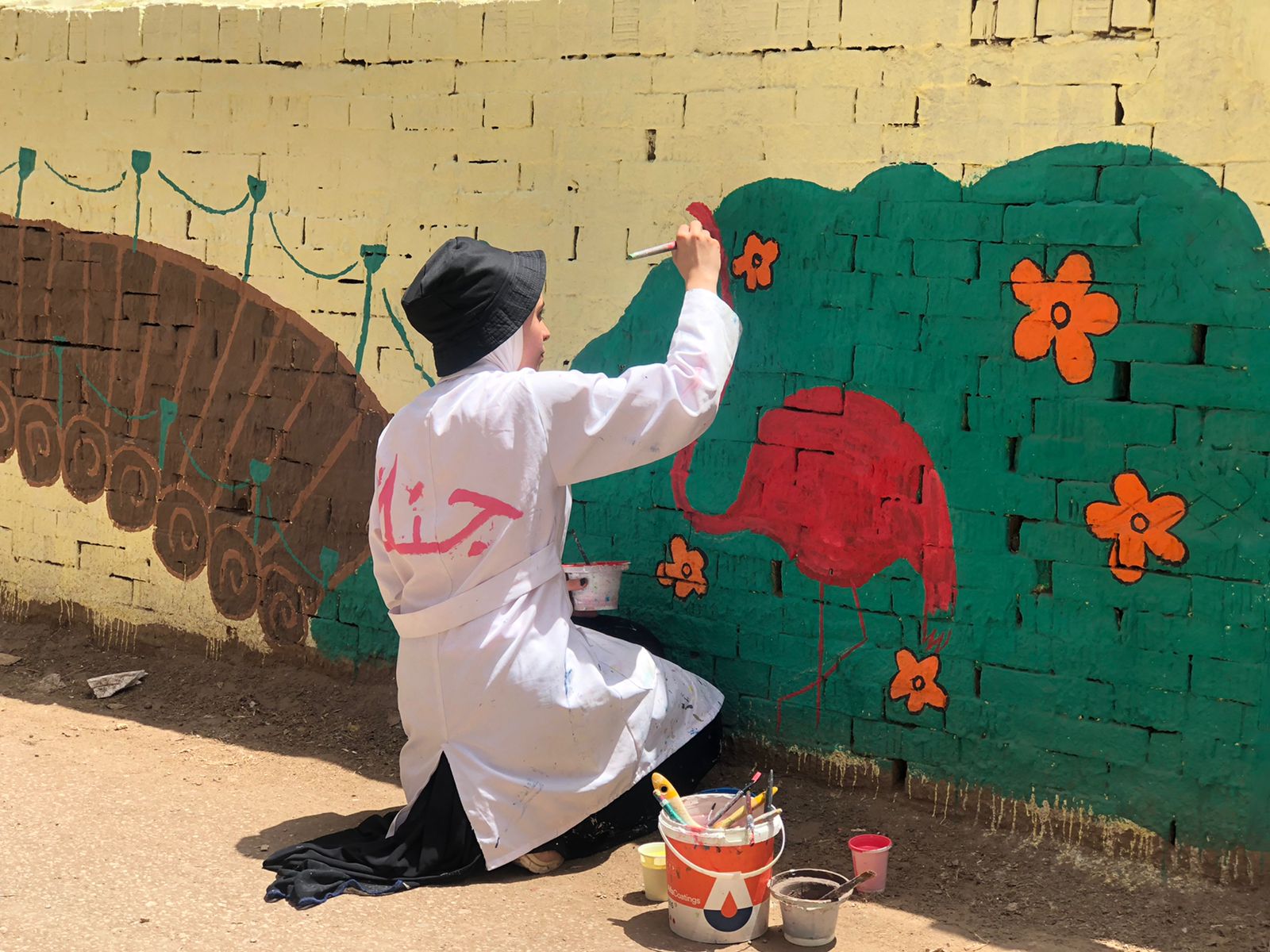 جنة أحمد تزين شوارع الدقهلية بجداريات فنية (3)