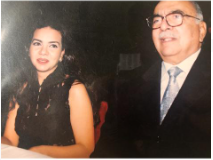 المذيع الكبير أحمد فراج وابنته المذيهة هند فراج