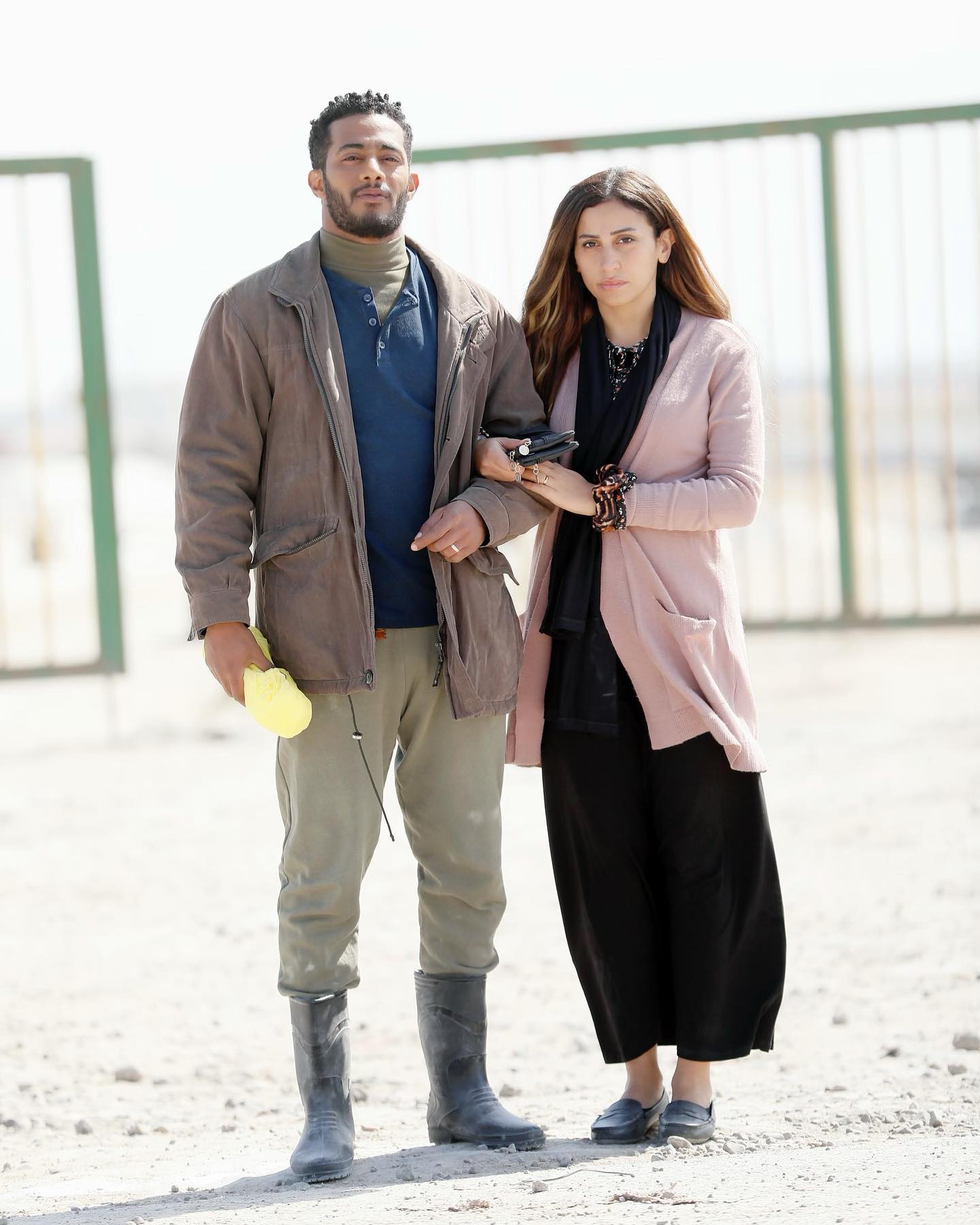 دينا الشربينى ومحمد رمضان من مسلسل المشوار