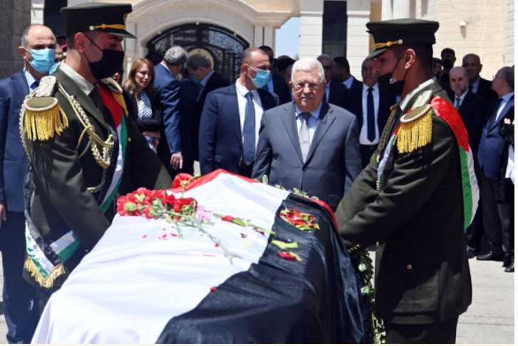 الرئيس الفلسطينى يشارك فى مراسم تشييع جثمان ابو عاقله