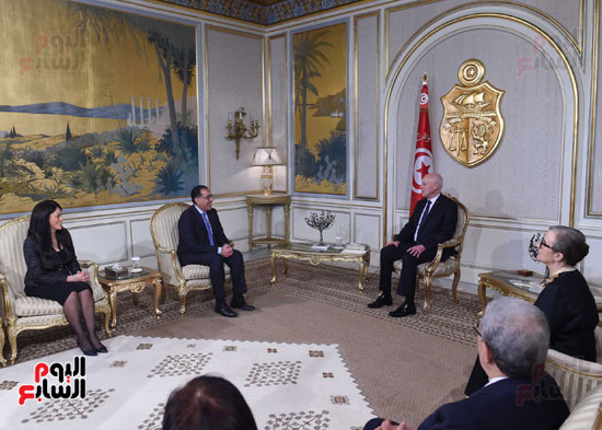 الرئيس قيس سعيد، رئيس الجمهورية التونسية والدكتور مصطفى مدبولى، رئيس مجلس الوزراء (5)