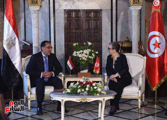 رئيسة الحكومة التونسية تستقبل رئيس الوزراء بمقر الحكومة (9)