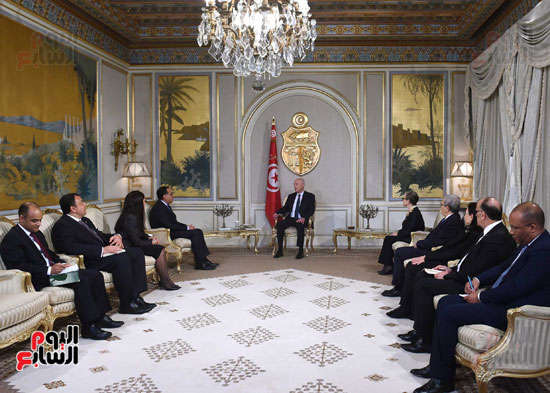 الرئيس قيس سعيد، رئيس الجمهورية التونسية والدكتور مصطفى مدبولى، رئيس مجلس الوزراء (8)