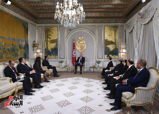 الرئيس قيس سعيد، رئيس الجمهورية التونسية والدكتور مصطفى مدبولى، رئيس مجلس الوزراء (10)