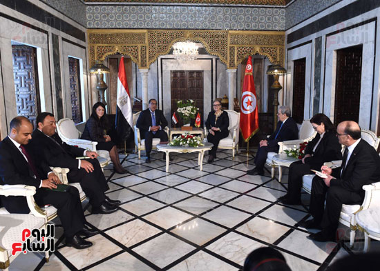رئيسة الحكومة التونسية تستقبل رئيس الوزراء بمقر الحكومة (1)