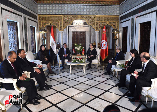رئيسة الحكومة التونسية تستقبل رئيس الوزراء بمقر الحكومة (2)