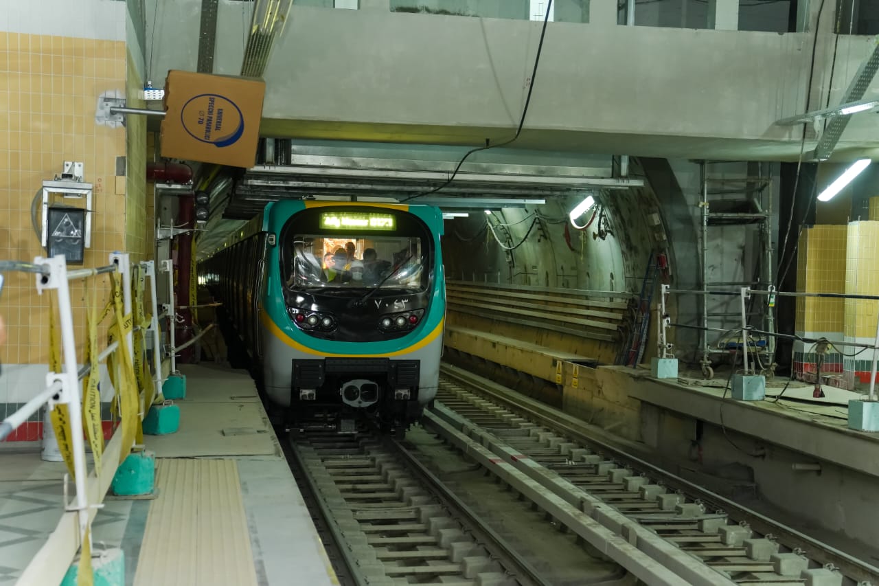 تسيير مترو بدون ركاب من محطة  ناصر  للكيت كات