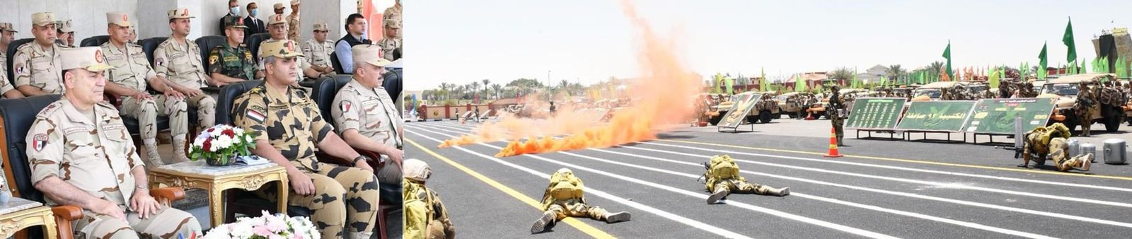 تفتيش الحرب لإحدى وحدات قوات الصاعقة