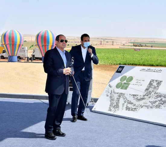 الرئيس السيسي يشهد افتتاح مشروع مستقبل مصر للإنتاج الزراعى (7)