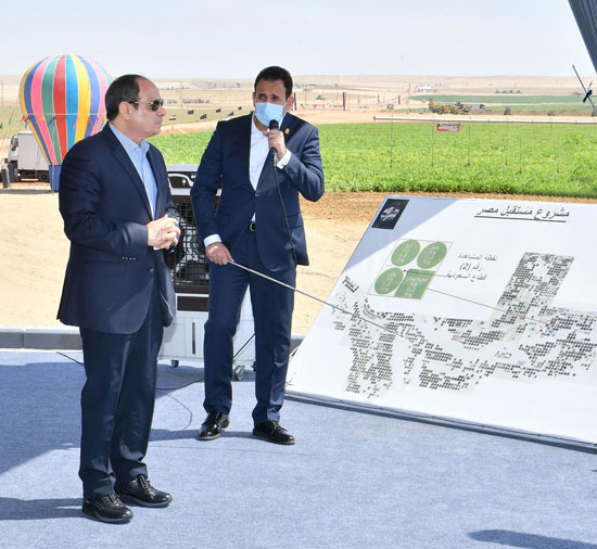الرئيس السيسي يشهد افتتاح مشروع مستقبل مصر للإنتاج الزراعى (10)