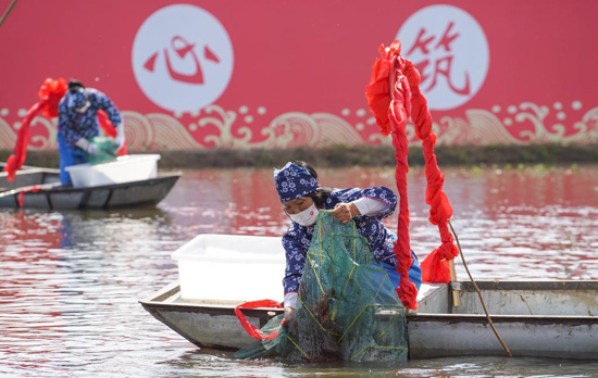صيد الجراد البحرى فى الصين