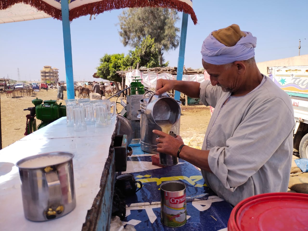 أحلى عصير من عم إبراهيم بسوق المواشى بالقليوبية (8)