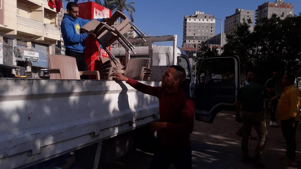 جانب من حملة الإزالات بالإسكندرية