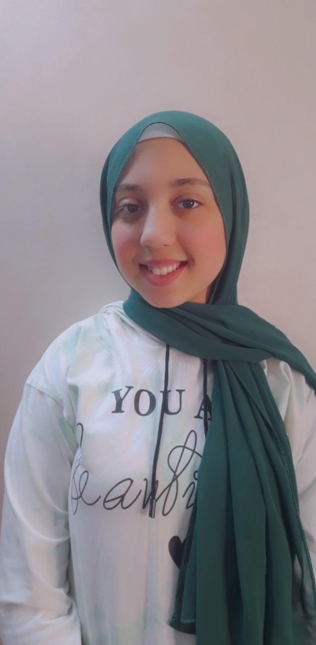 الطالبة رودينا محمد حسن، الأولى فى الشهادة الإعدادية بمحافظة الجيزة