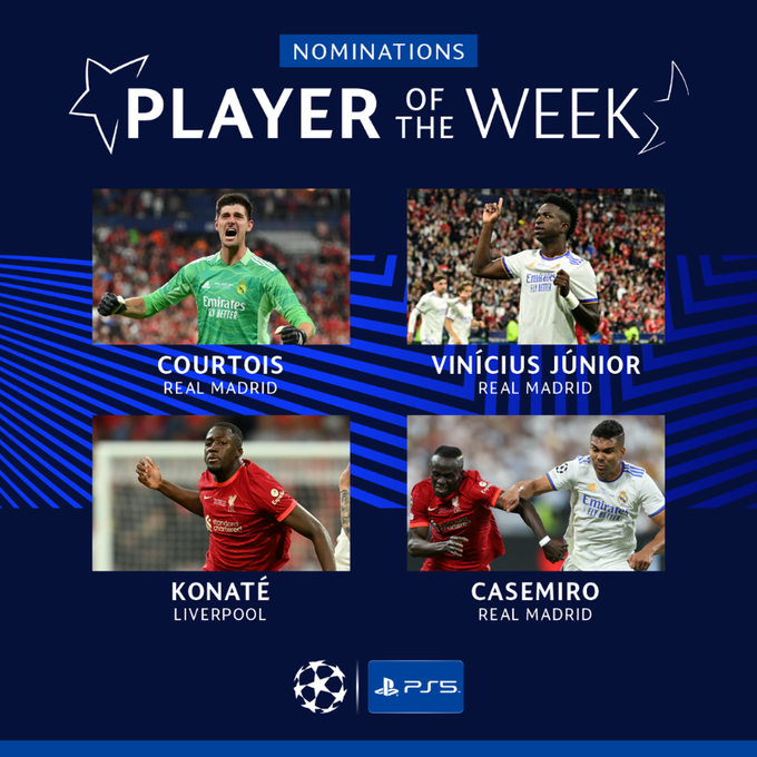 المرشحين لجائزة أفضل لاعب في أسبوع دوري أبطال أوروبا
