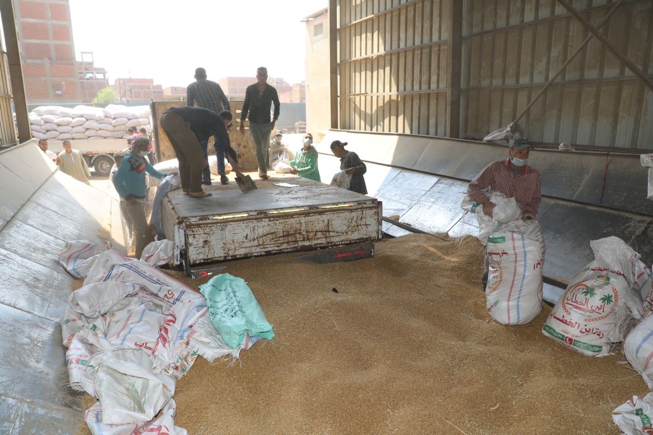 محافظ المنوفية يتفقد صومعة شبين الكوم المعدنية لمتابعة إستئناف أعمال توريد القمح  (4)