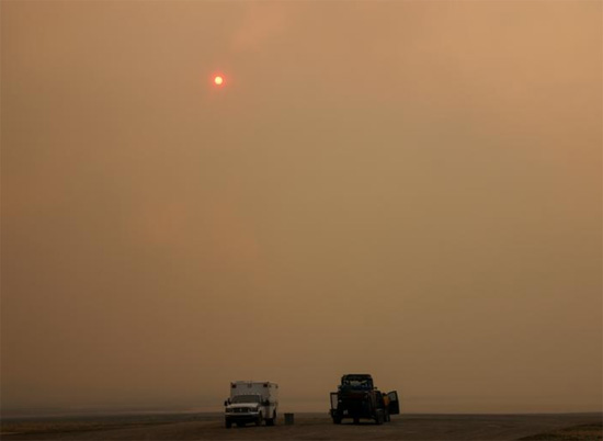 حرائق الغابات تلوث السماء فى نيو مكسيكو