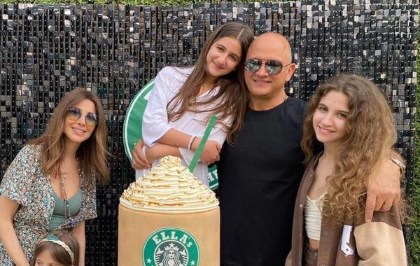 نانسى عجرم وزوجها يحتفلان بعيد ميلاد ابنتهما ايلا بمشاركة ابنتهما الكبرى ميلا
