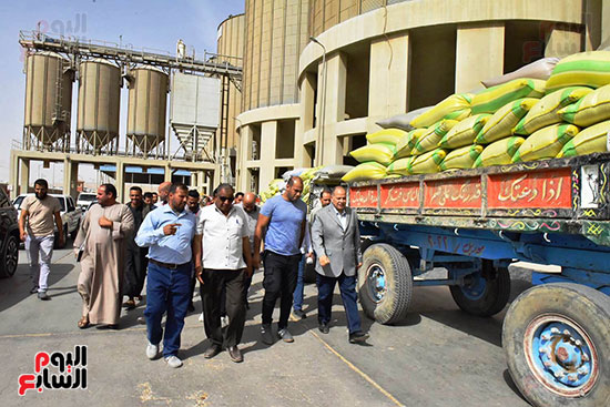 محافظ أسيوط يتابع توريد القمح بصوامع عرب العوامر بمركز أبنوب (21)