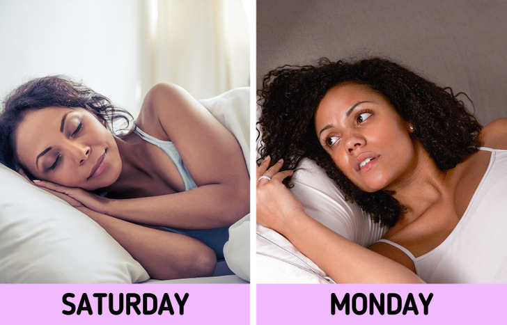 النوم طوال نهاية الأسبوع غير مفيد