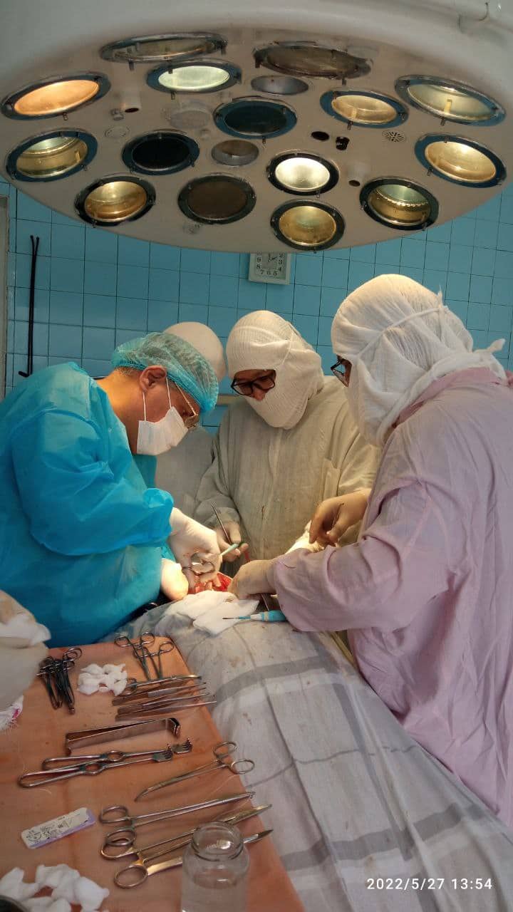 العمليات الجراحية التى أجراها الفريق الجراحى المصرى