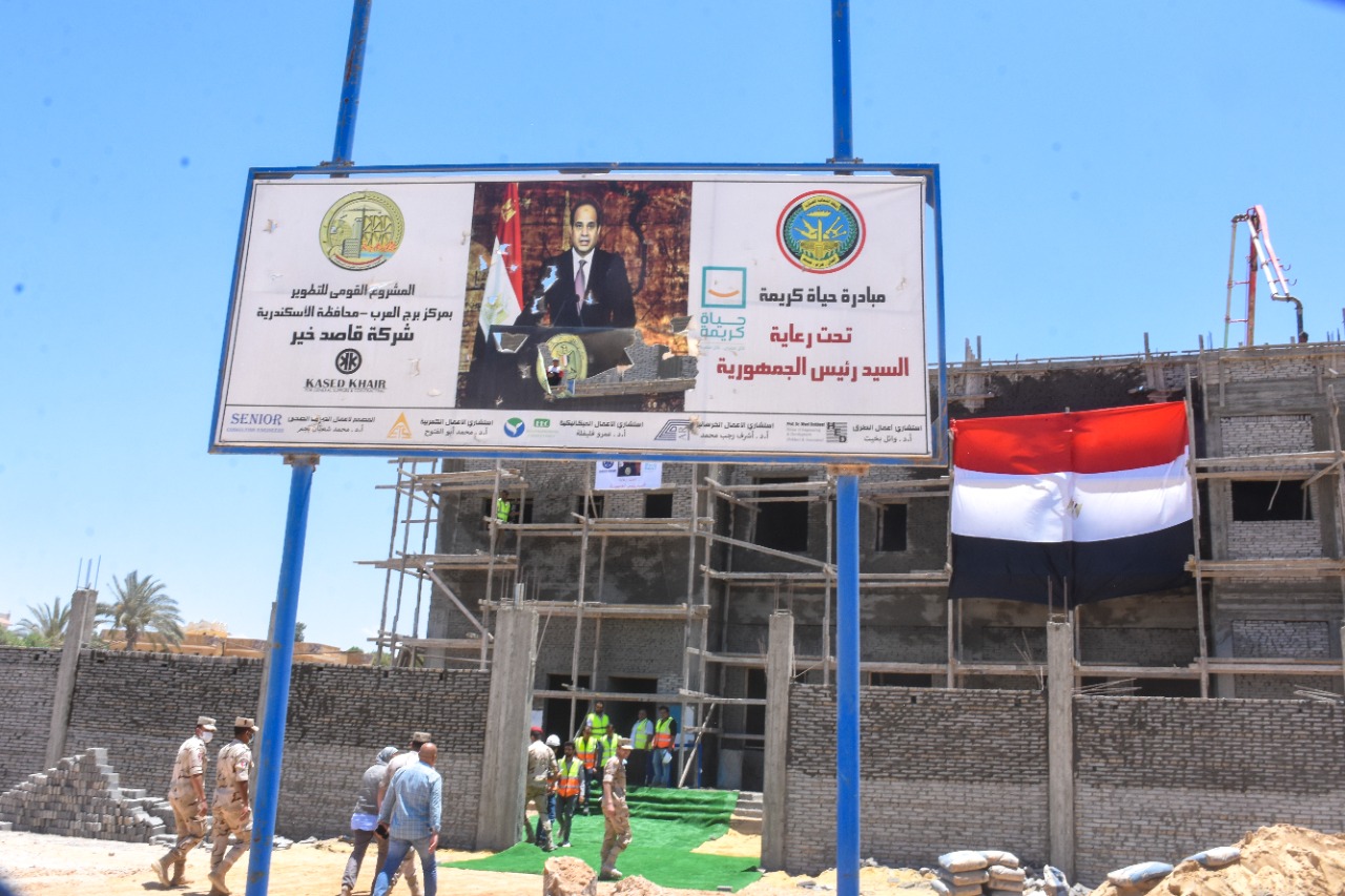 محافظ الإسكندرية يتابع تنفيذ مشروعات المبادرة الرئاسية حياة كريمة  (3)