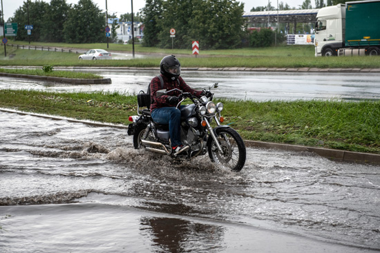 الأمطار تغمر شوارع  لوبلين البولندية