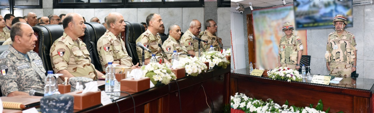 وزير الدفاع  يشهد المرحلة الرئيسية لمشروع مراكز القيادة الإستراتيجى (2)
