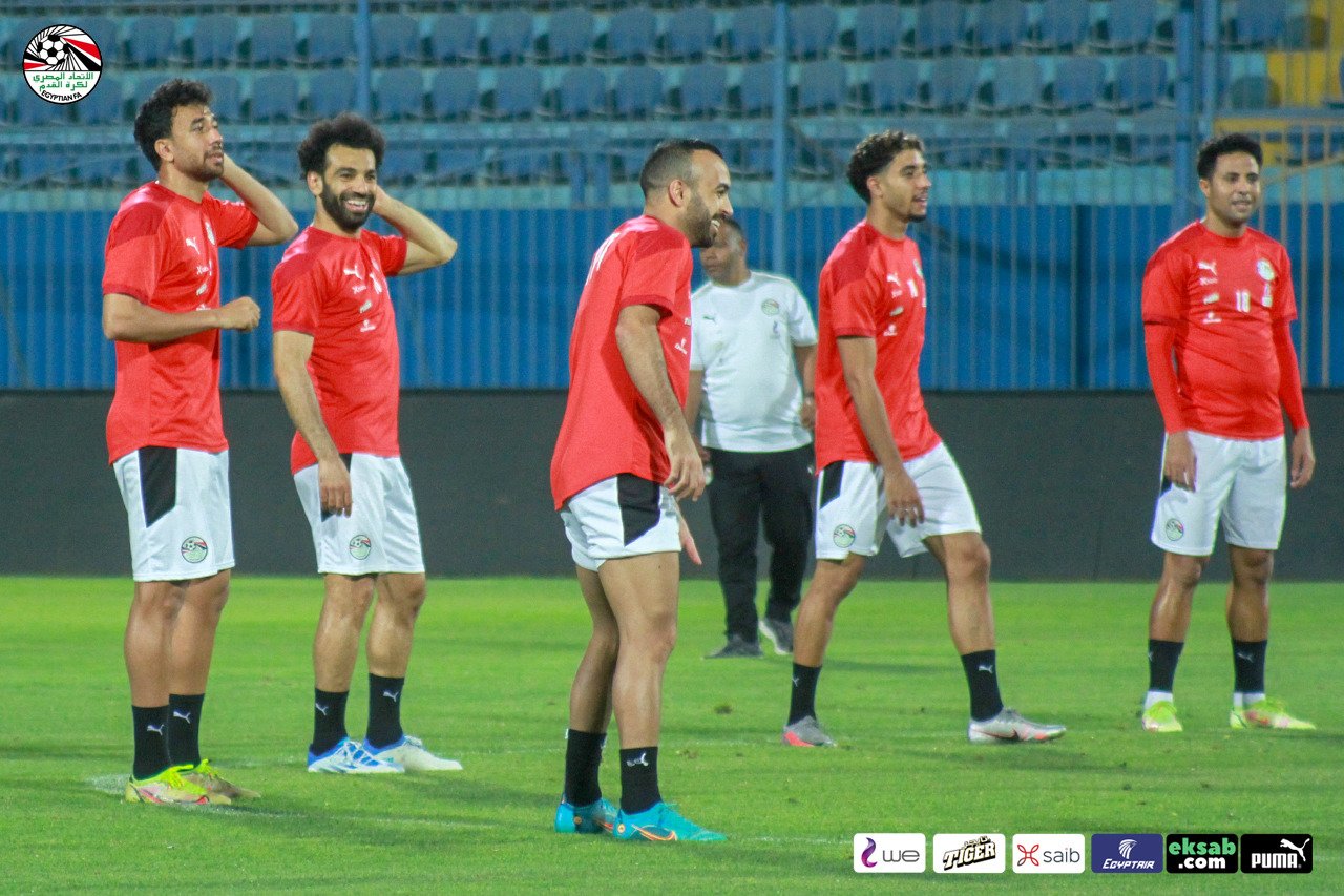 محمد صلاح في تدريب المنتخب الوطني