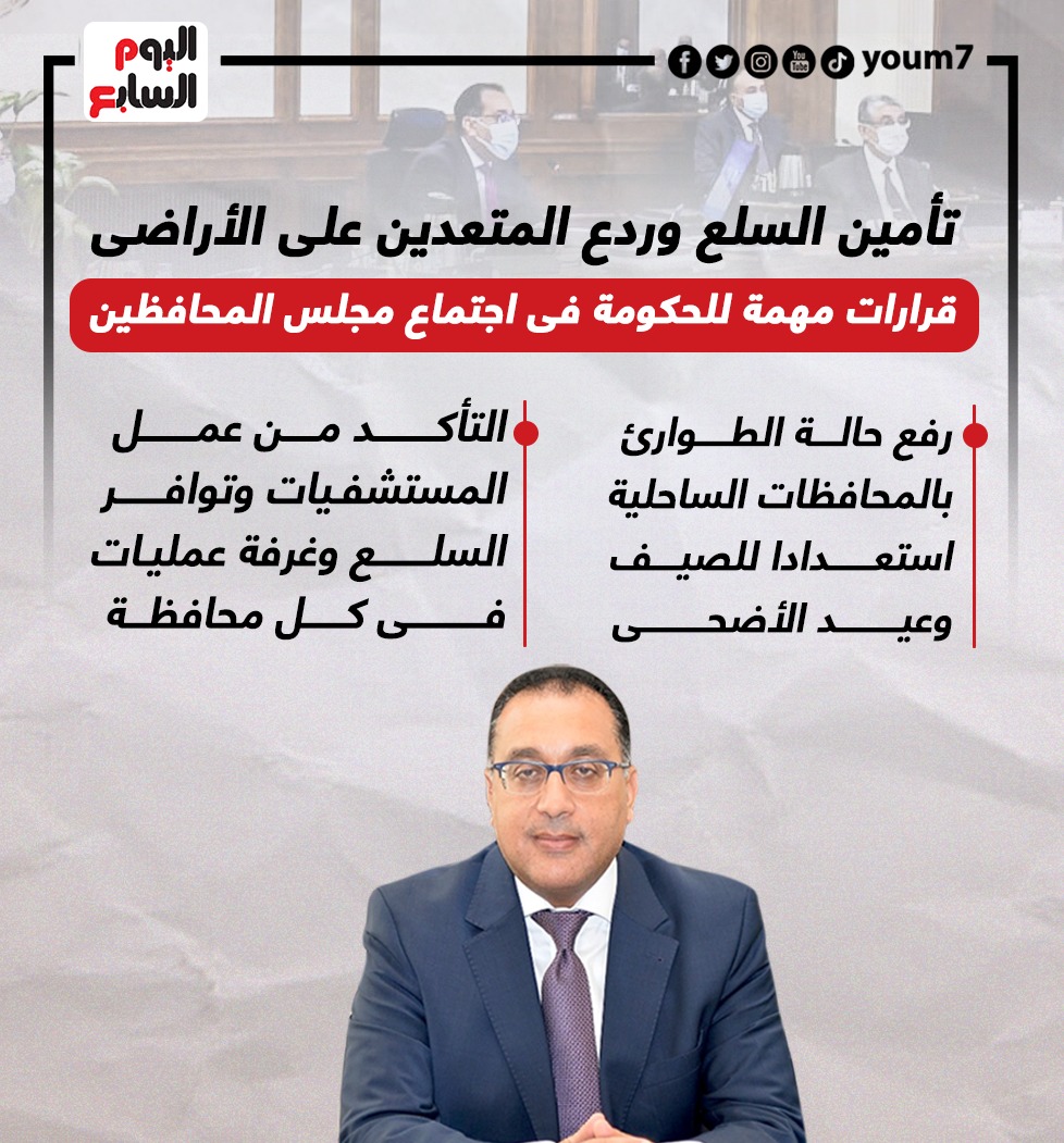 قرارات مهمة للحكومة فى اجتماع مجلس المحافظين