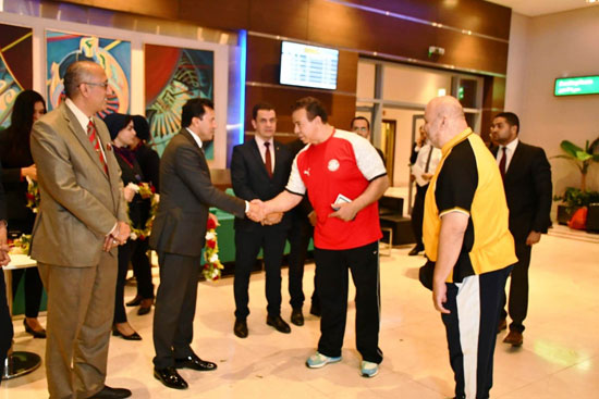 وزير الرياضة يستقبل أبطال المشروع القومى للموهبة والبطل الأوليمبى (15)