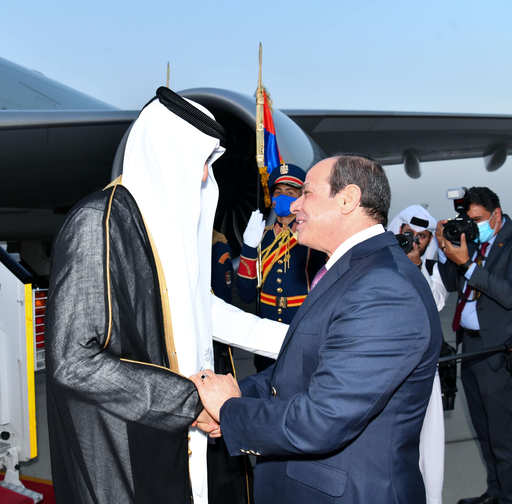 الرئيس عبد الفتاح السيسي وأمير قطر