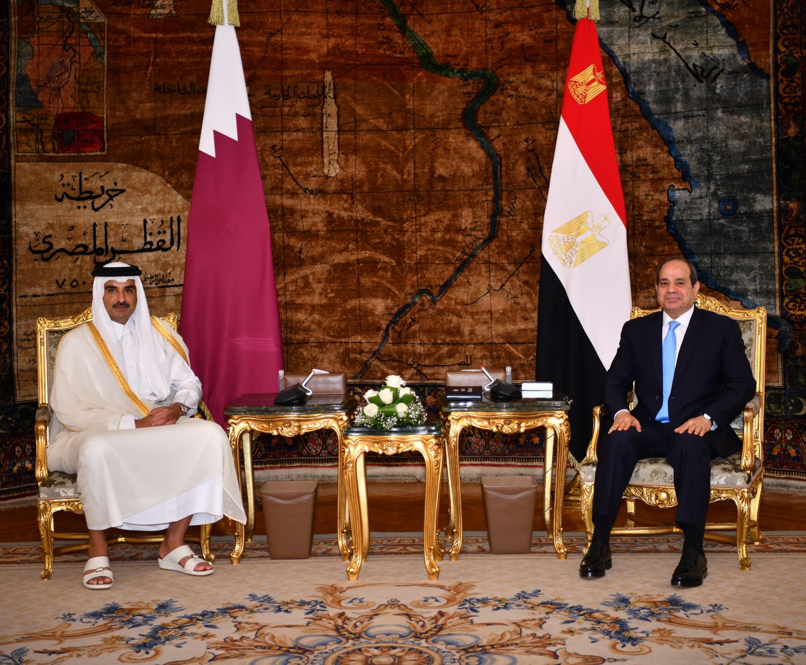الرئيس السيسي يستقبل أمير قطر بقصر الاتحادية  (8)
