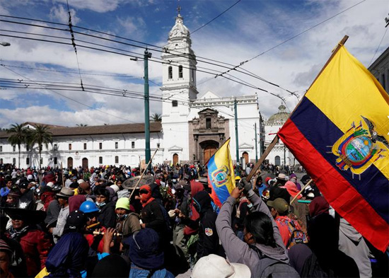 مظاهرات فى الأكوادور