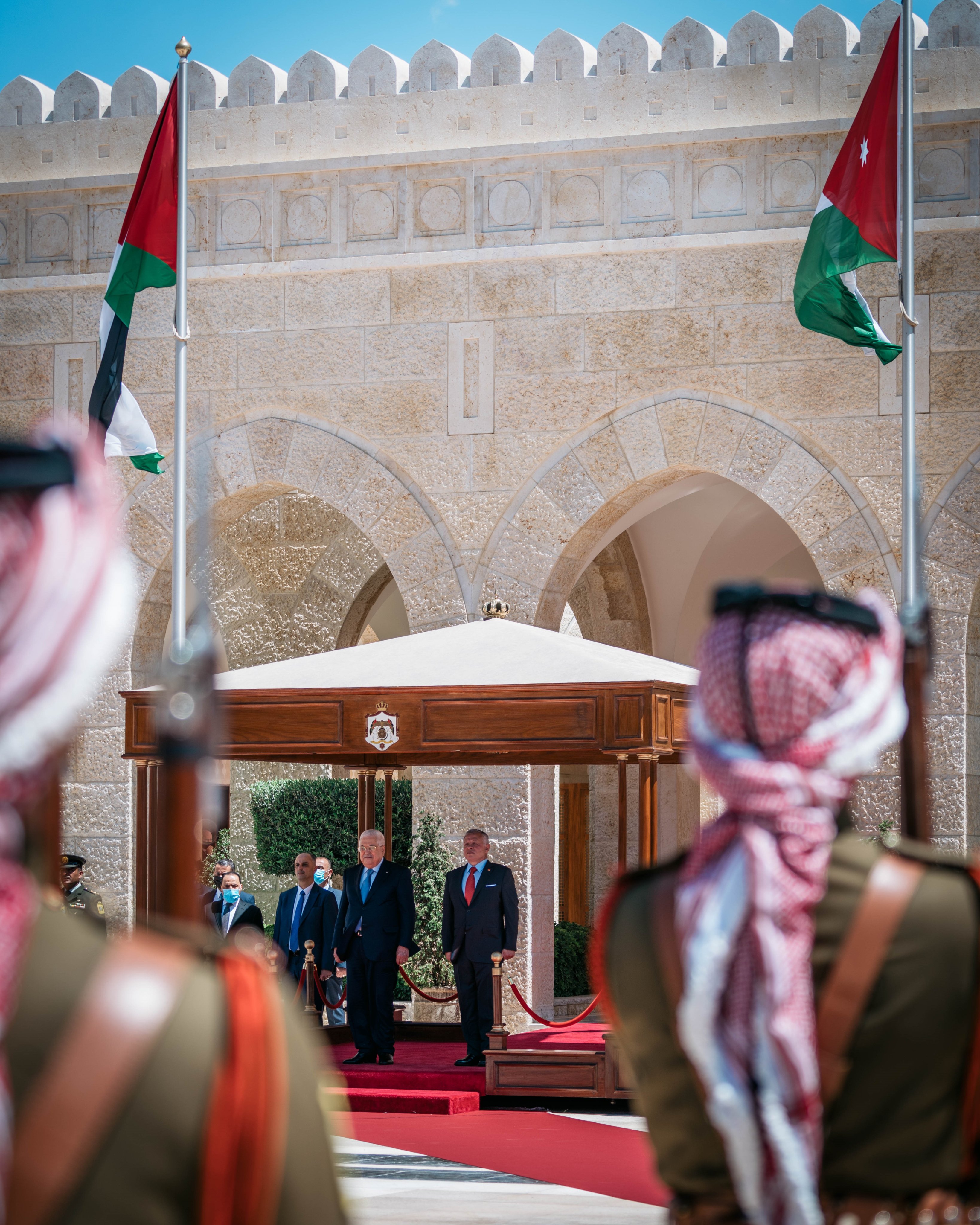 عاهل الأردن والرئيس الفلسطيني