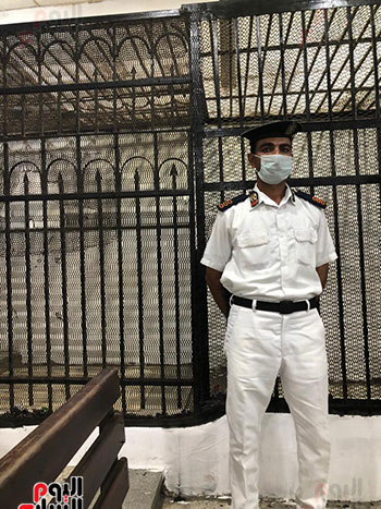 تجهيزات أمنية داخل جلسة محاكمة قاتل نيرة  (3)