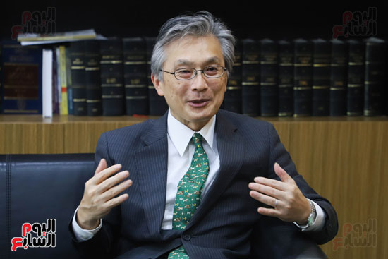 السفير اليابانى بالقاهرة فى اليوم السابع (5)