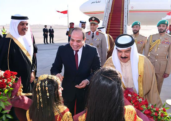 استقبال الرئيس السيسي في البحرين (6)