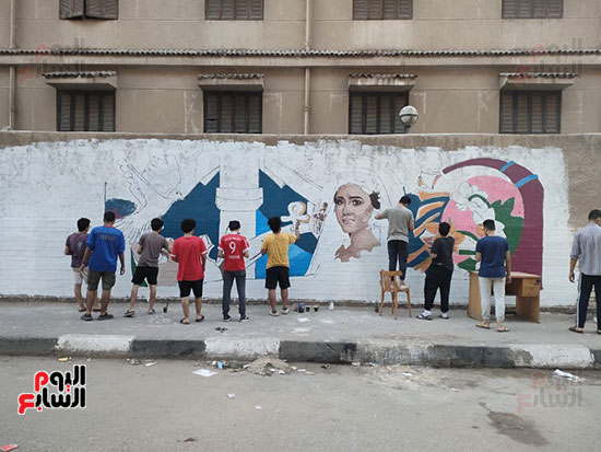 الطلاب-يرسمون-جرافيتى-نيرة