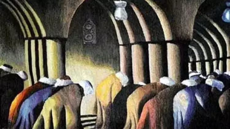 لوحة الصلاة للفنان محمود سعيد