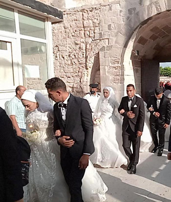زفاف جماعى بقلعة قايتباى فى الإسكندرية (6)