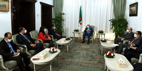رئيس جمهورية الجزائر يستقبل رئيس الوزراء  (14)