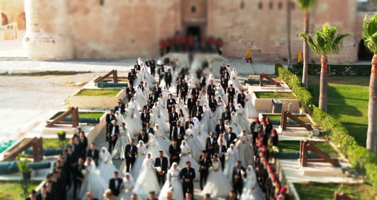 زفاف جماعى بقلعة قايتباى فى الإسكندرية (1)