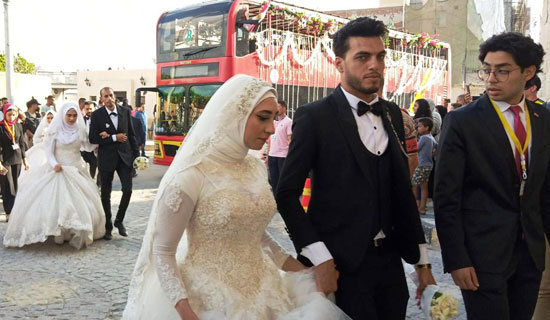 زفاف جماعى بقلعة قايتباى فى الإسكندرية (10)
