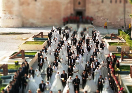 زفاف جماعى بقلعة قايتباى فى الإسكندرية (8)