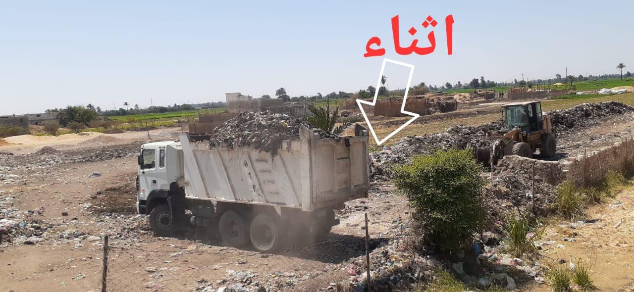 نقل وإزالة القمامة والمخلفات الصلبة من مقلب أبوان بمركز مطاى بالمنيا (3)