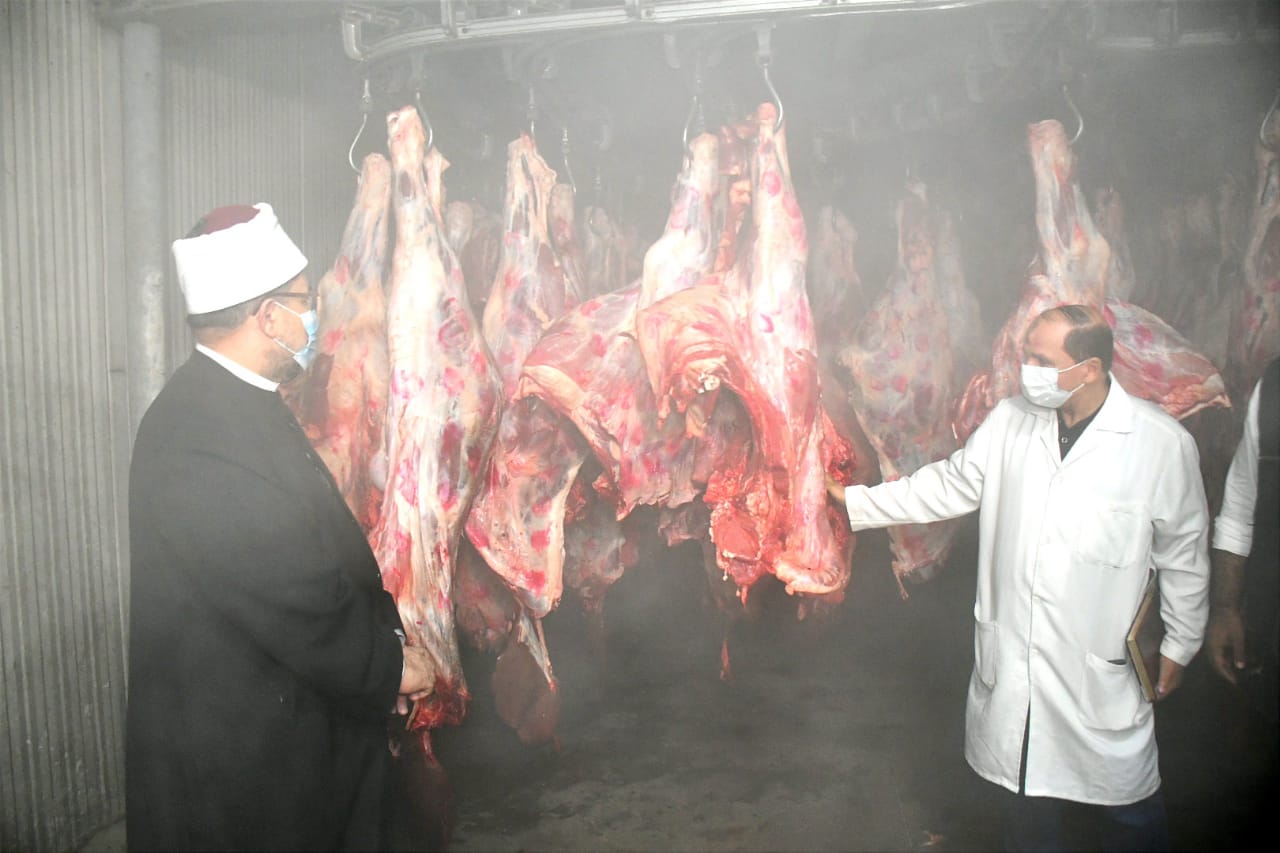 جانب من متابعة عملية تبريد اللحوم 