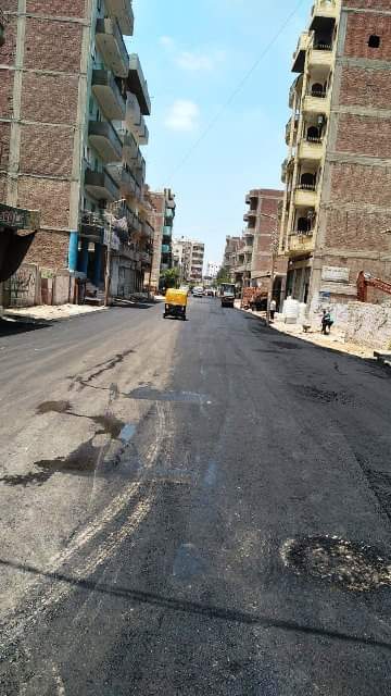 الإنتهاء من رصف شارع عرابى بكفر صقر  (2)